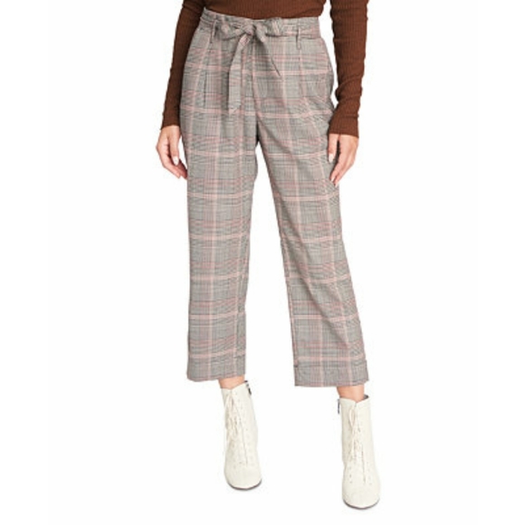 Sanctuary Pants - Sanctuary Inland Sash Tan High Rise Wide Leg Crop